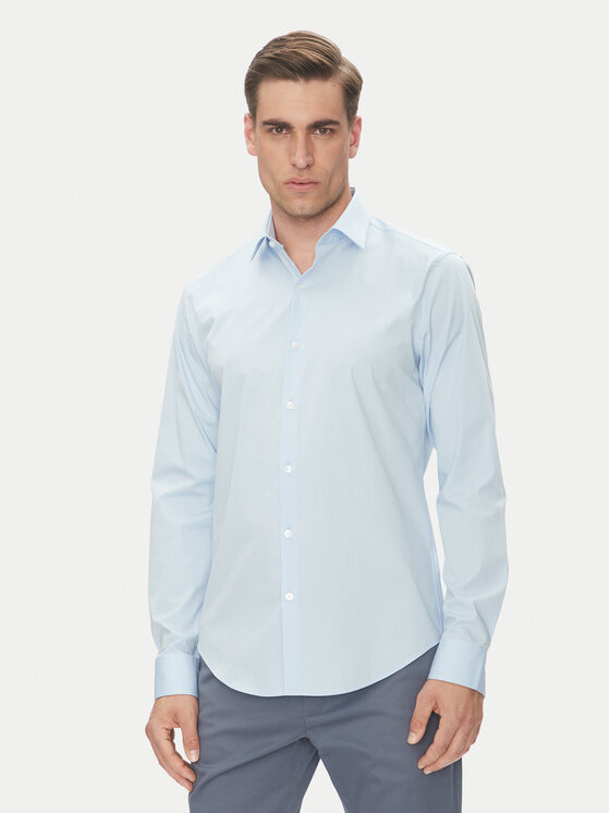 Calvin Klein Риза Essential LV019EU000 Светлосиньо Slim Fit за Мъже цена