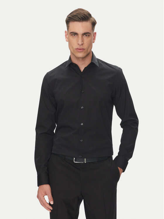 Calvin Klein Риза Essential LV019EU000 Черен Slim Fit за Мъже цена
