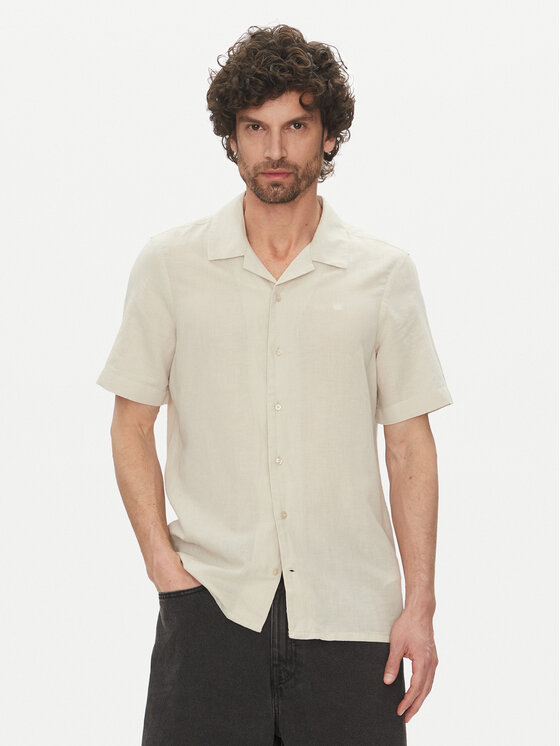 Calvin Klein Риза K10K114197 Бежов Regular Fit за Мъже цена