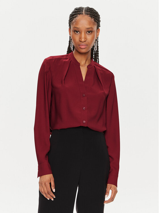 Calvin Klein Риза K20K207167 Бордо Regular Fit за Жени цена