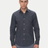 Calvin Klein Риза LV019EU005 Тъмносин Slim Fit за Мъже цена