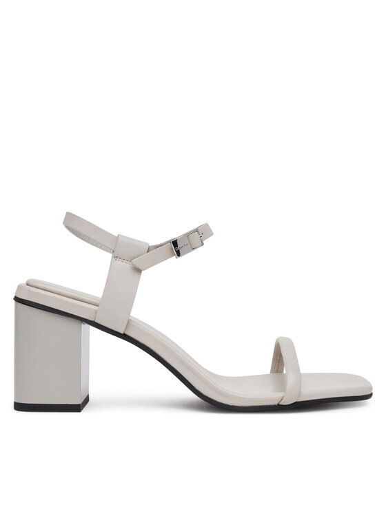 Calvin Klein Сандали Block Heel Sandal 75 Lth HW0HW02650 Сив за Жени цена