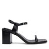Calvin Klein Сандали Block Heel Sandal 75 Lth HW0HW02650 Черен цвят на ниска цена