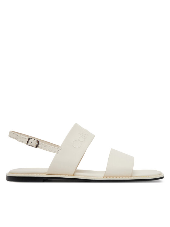 Calvin Klein Сандали Flat Sandal - He HW0HW02377 Екрю за Жени цена