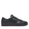 Calvin Klein Сникърси Low Top Lace Up Lth HM0HM01971 Черен цвят на ниска цена