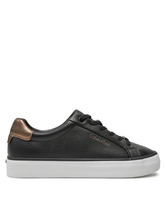 Calvin Klein Сникърси Vulc Lace Up Saff Fox W/Met Bt HW0HW02104 Черен за Жени цена