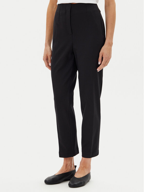 Calvin Klein Текстилни панталони LV044B690G Черен Slim Fit за Жени цена