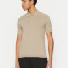 Calvin Klein Тениска с яка и копчета K10K114476 Бежов Regular Fit за Мъже цена