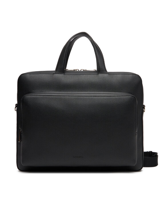Calvin Klein Чанта за лаптоп Micro Pebble Slim Briefcase 36 LV04D3012G Черен за Мъже цена
