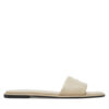Calvin Klein Чехли Flat Sandal Square Hf Lth HW0HW02652 Бежов за Жени цена