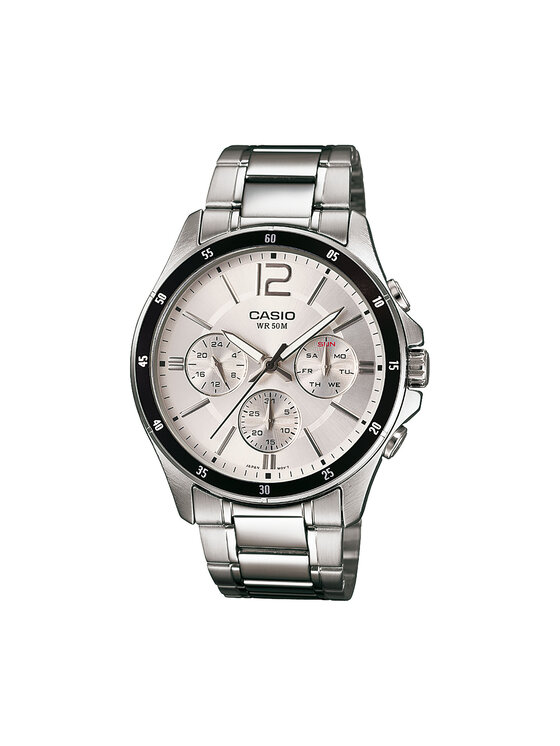 Casio Часовник MTP-1374PD-7AVEF Сребрист за Мъже цена