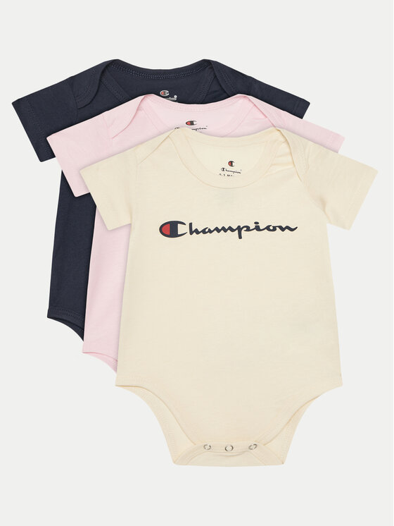 Champion Комплект от 3 броя детски бодита 307058 Цветен за Момичета цена