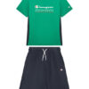 Champion Комплект тишърт и панталонки 306992 Зелен Regular Fit цвят на ниска цена