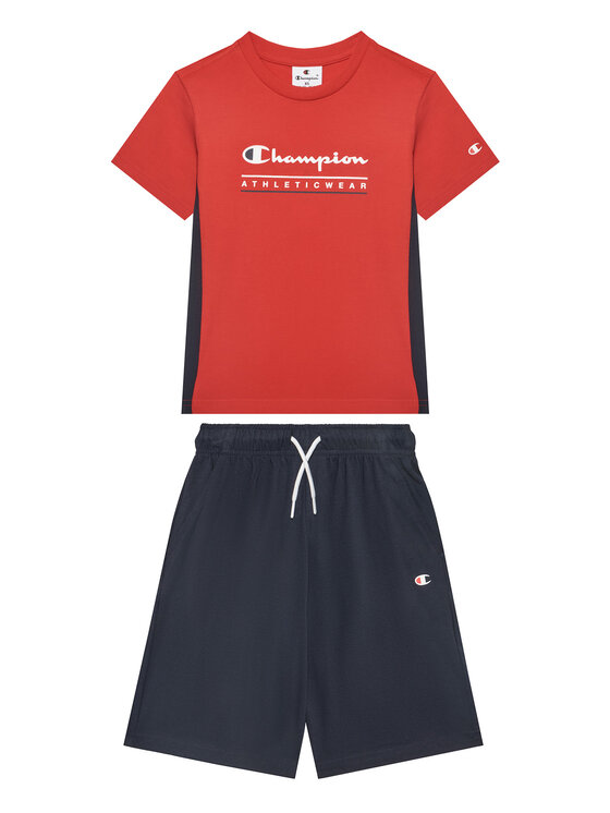 Champion Комплект тишърт и панталонки 306992 Червен Regular Fit за Момчета цена
