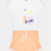 Champion Комплект тишърт и панталонки 404678 Бял Regular Fit за Момичета цена
