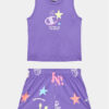 Champion Комплект тишърт и панталонки 404680 Виолетов Regular Fit за Момичета цена