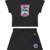 Champion Комплект тишърт и панталонки 405127 Черен Regular Fit за Момичета цена