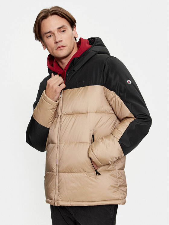 Champion Преходно яке Hooded Jacket 219190 Бежов Regular Fit за Мъже цена