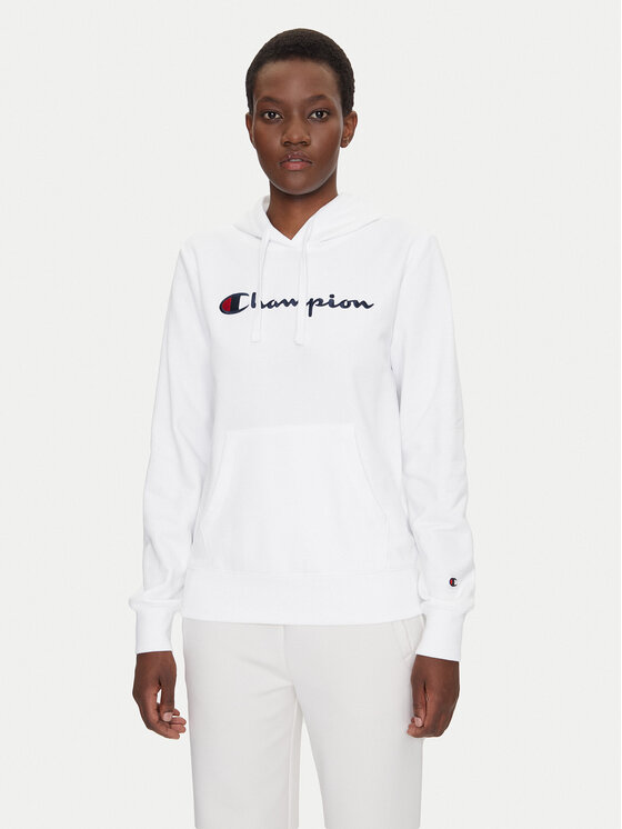 Champion Суитшърт Slim Big Logo 118097 Бял Regular Fit за Жени цена