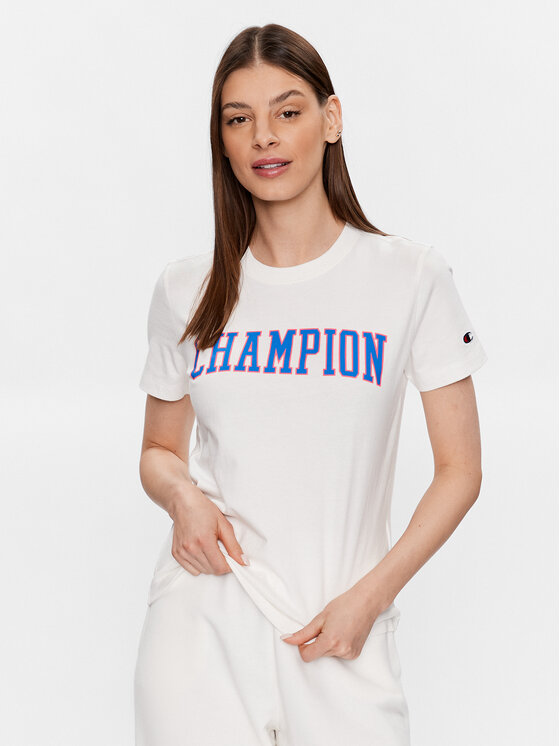 Champion Тишърт 116084 Бял Regular Fit за Жени цена
