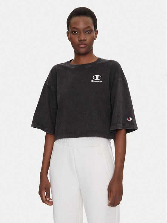 Champion Тишърт 118023 Черен Relaxed Fit за Жени цена