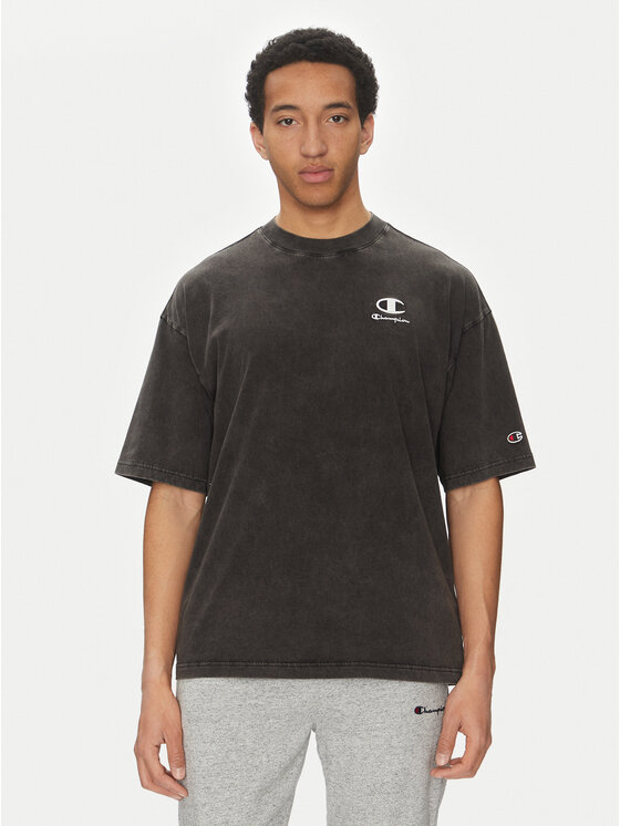 Champion Тишърт 221257 Черен Regular Fit за Мъже цена