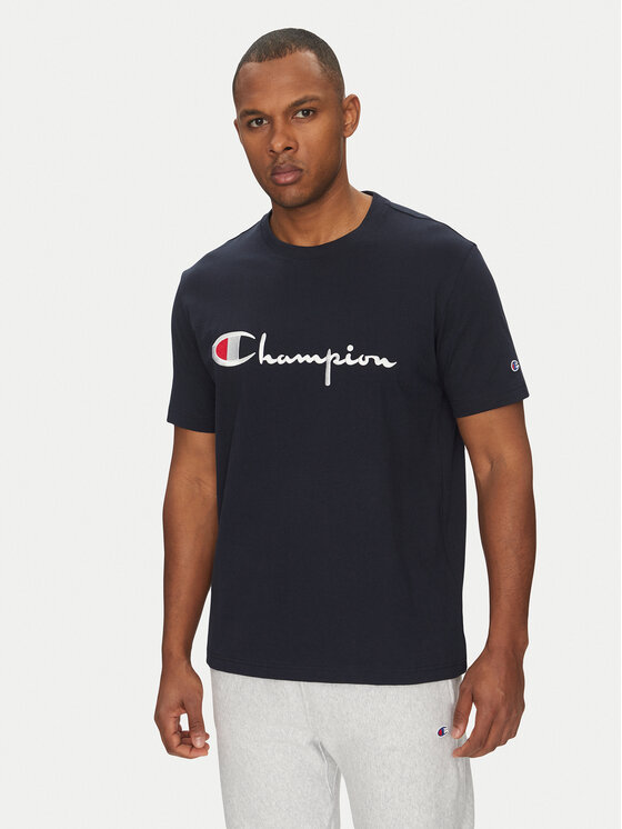 Champion Тишърт 221621 Тъмносин Standard Fit за Мъже цена