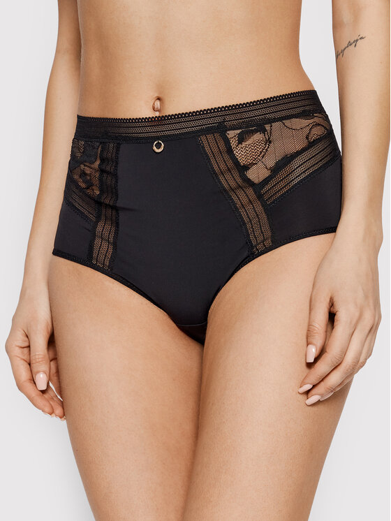 Chantelle Класически бикини с висока талия True Lace C11M80 Черен за Жени цена