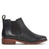 Clarks Боти тип челси Taylor Shine 261119654 Черен цвят на ниска цена