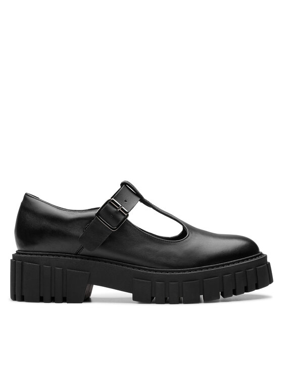 Clarks Обувки Page Bar 26178683 Черен за Жени цена