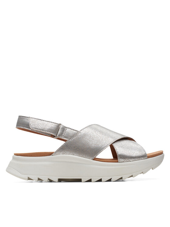 Clarks Сандали DashLite Wish 26171951 Сребрист за Жени цена