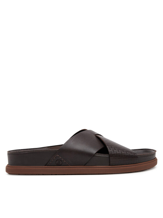 Clarks Чехли Torford Cross 26180888 Кафяв за Мъже цена