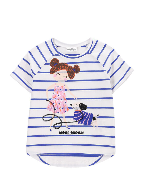 Coccodrillo Тишърт WC5143203FGK Син Regular Fit за Момичета цена