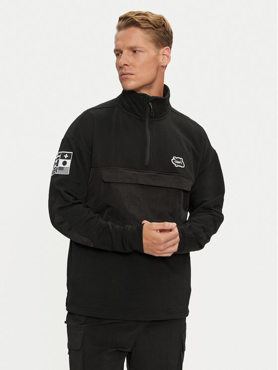 Colourwear Суитшърт Bloc Half Zip 7010253 Черен Regular Fit за Мъже цена