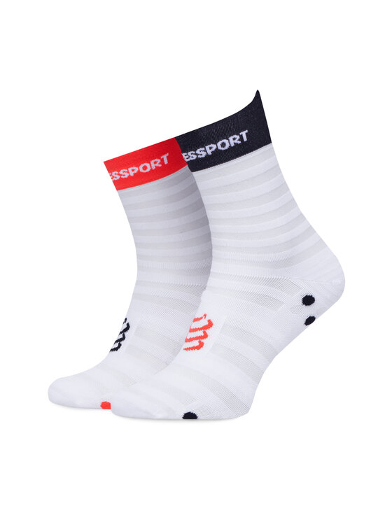 Compressport Чорапи къси унисекс Pro Racing Socks v4.0 Ultralight Run Low XU00051B Бял за Жени цена
