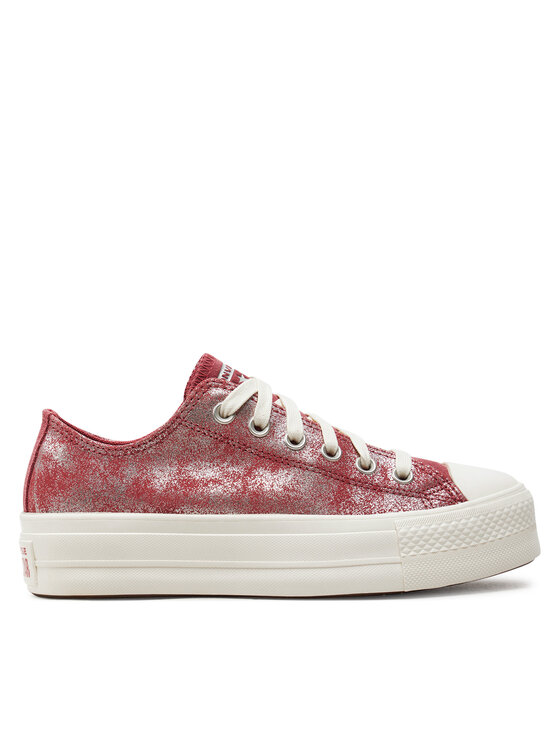 Converse Кецове Chuck Taylor All Star Lift Platform Suede Shimmer A11634C Розов за Жени цена
