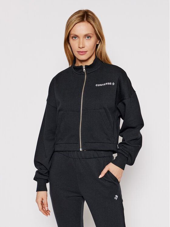 Converse Суитшърт 10022978-A01 Черен Regular Fit за Жени цена
