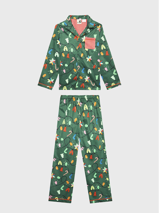 Cotton On Kids Пижама 7342255 Зелен Regular Fit за Бебета цена