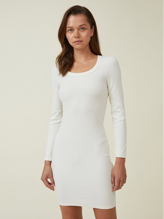 Cotton On Ежедневна рокля 2054242 Бял Slim Fit за Жени цена