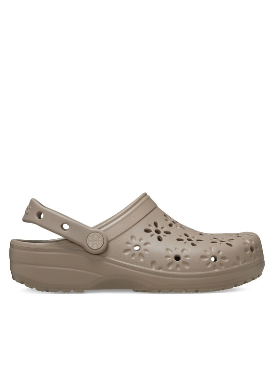 Crocs Чехли Classic Floral Cut Out Clog 210927 Кафяв за Жени цена