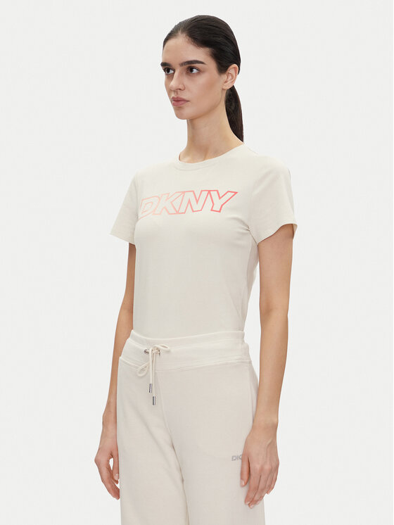 DKNY Sport Тишърт DP5T1193 Бежов Regular Fit за Жени цена