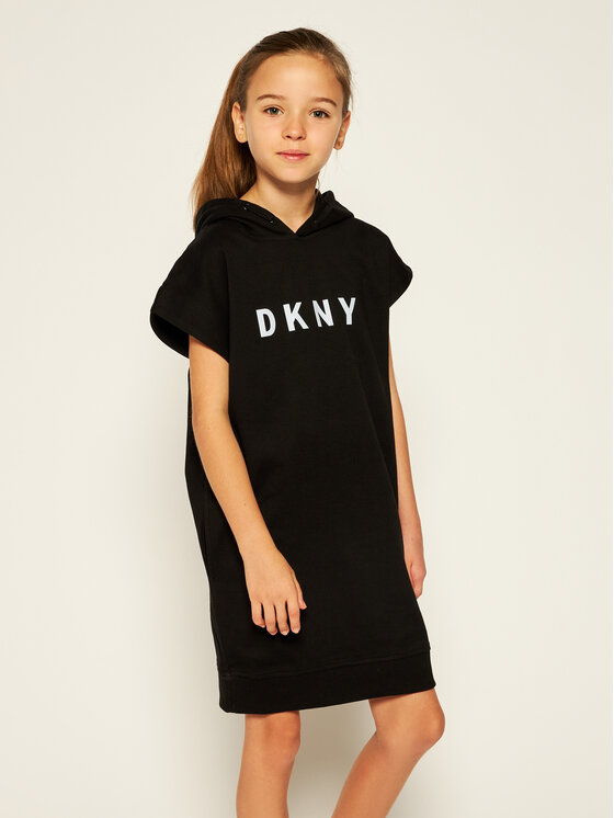 DKNY Ежедневна рокля D32738 M Черен Regular Fit за Момичета цена