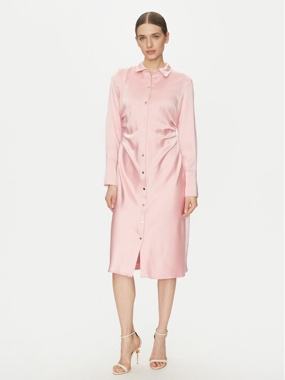 DKNY Рокля тип риза DD4KTE31 Розов Regular Fit за Жени цена