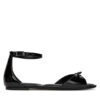 DKNY Сандали Dazey Flat Ankle Strap K1599651 Черен цвят на ниска цена