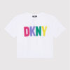 DKNY Тишърт D35S31 S Бял Relaxed Fit за Момичета цена