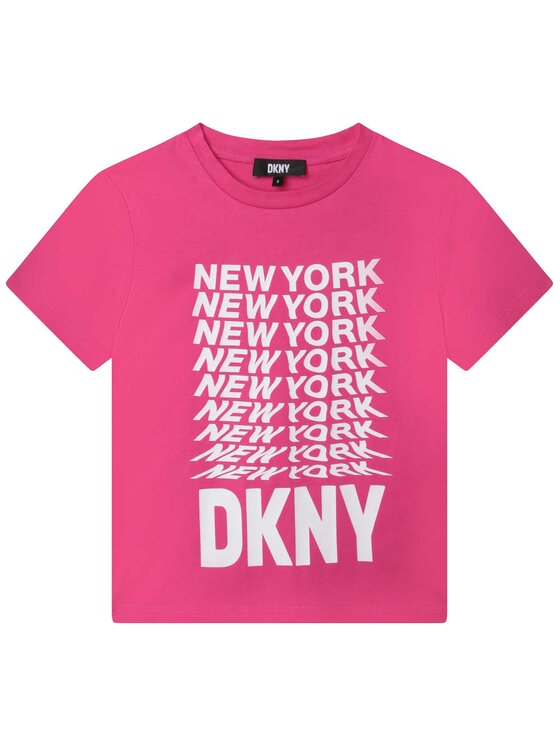 DKNY Тишърт D35S76 D Розов Regular Fit за Момичета цена