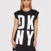 DKNY Тишърт P1RHRB2M Черен Regular Fit за Жени цена