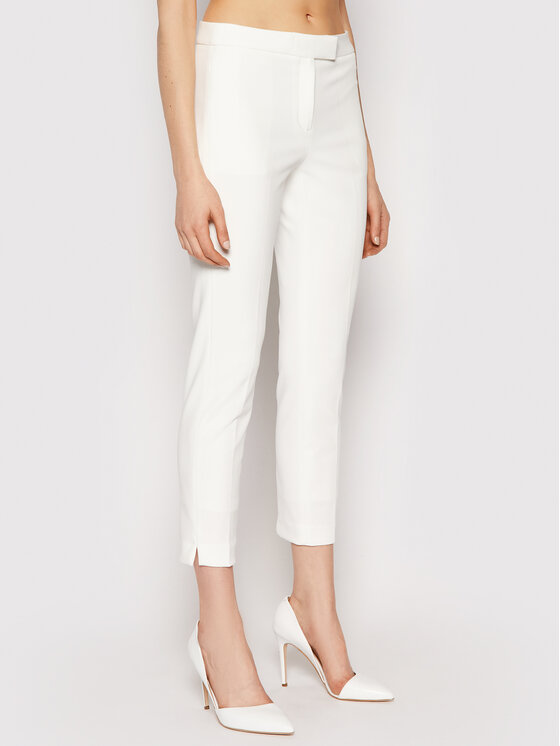 DKNY Чино панталони P9RKSDMT Бял Regular Fit за Жени цена