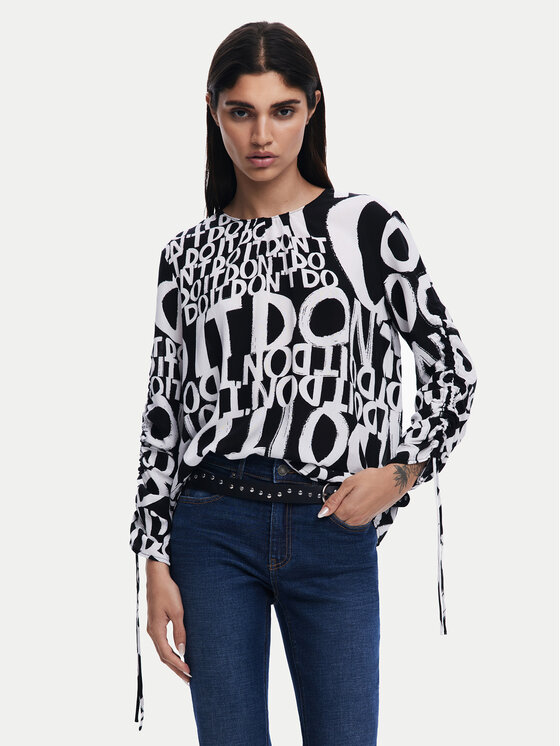 Desigual Блуза 25SWBW04 Черен Regular Fit за Жени цена