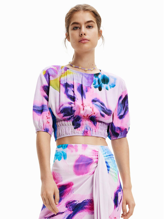 Desigual Блуза MONSIEUR CHRISTIAN LACROIX Rina 23SWBW15 Виолетов Regular Fit за Жени цена